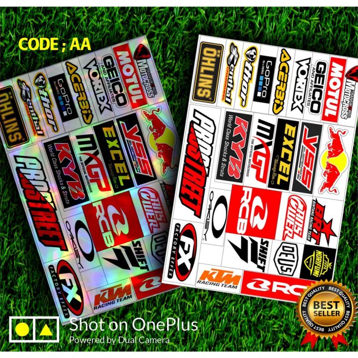 AA Sticker Pack Stiker Racing / Sponsor Balap Paket | Lazada Indonesia