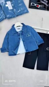 MELCO 3in1 TRENDY KIDS FASHION - FULL DENIM JACKET AND PANTS w/ T-SHIRT