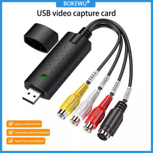 BOKEWU USB 2.0 Video Capture Card Easycap Video Audio Converter TV DVD VHS Audio Capture Card Adapter Video DVR