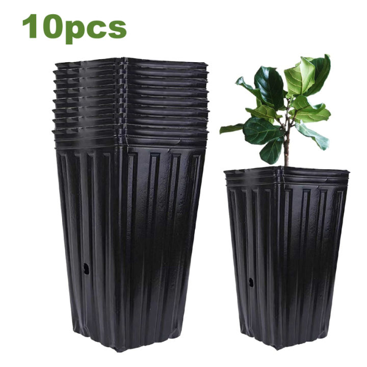 10Pcs Tall Tree Pots Tall Nursery Pots Tree Planter Pots Deep Pots 7.8 ...