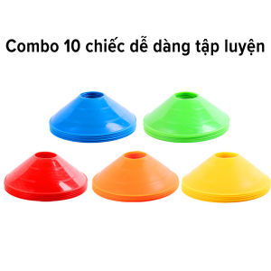 Bộ 10 Nấm Lùn Chiến Thuật Bóng Đá Cone Tập Luyện Di Chuyển Patin Cao 5cm Chính Hãng Amalife (Chọn Màu)