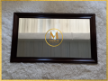 WALL MIRROR WITH WOOD FRAME (Salamin) size: 40 inches by 24 inches. 