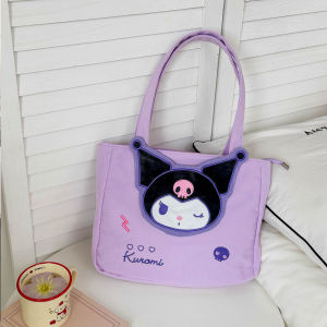 🌈 ผ้าหนาใบใหญ่ กระเป๋า วัสดุเป็นผ้าแคนวาส ปักลาย 3D สายสะพายยาว เข้าไหล่ได้ ขนาด 30×26×7.5 cm