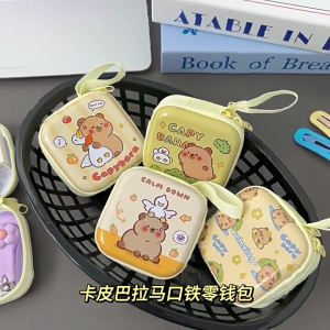 Capybara Phong cách ví tinplate mục nhỏ trường hợp tai nghe Túi lưu trữ thích hợp cho việc thu thập và nữ trang