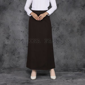 ROK KERJA A / ROK A WANITA / ROK KERJA POLOS / ROK SPAN TERBARU PINGGANG FULL KARET
