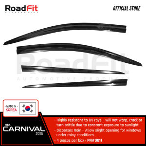 AUTO CLOVER Door Visors/Rain Guard for Kia Carnival 2015 BLACK 6PCS/SET D011