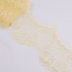 VMCTRD Floral Pattern Lace Trim Ribbon 3 Yard Soft Texture Eyelash Lace Fabric Cuttable Floral Lace Trim Dress Sewing