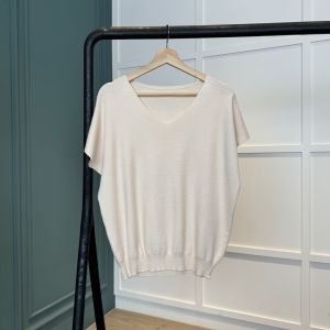 BL20974 Everytime Loose V Neck Knit Top