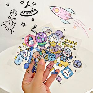 ✨ NEW!! Setอวกาศ กระปุกออมสิน สติ๊กเกอร์ไดคัท ตรีมอวกาศ 3แผ่น น่ารัก น่าตกแต่ง พลาสติก ฝาดึง ออมสินใส