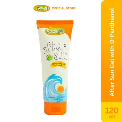 Beach Hut After Sun Soothing Gel with Natural Aloe Vera Extract 120mL Sunburn Itch and Pain Relief Immediately cools and soothes sunburnt skin. Safe for the face and body
