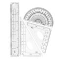 Deli EH600 Drafting Set 4 PCS Ruler Set, Compass with Pencil and Sharpener EH600. 