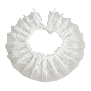 Vintage Lace Trim Neckpiece Adjustable Victorian Gothic Decorative Accessory Detachable Costume Collar for Party