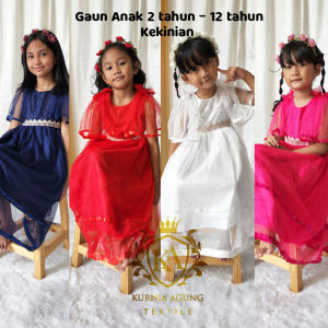 Dress Anak Cewek 2 tahun sampai 12 tahun Korea Import Terbaru Kekinian Gaun Baju Pesta Ulang Tahun Anak Perempuan Mewah Rok Tutu KA26