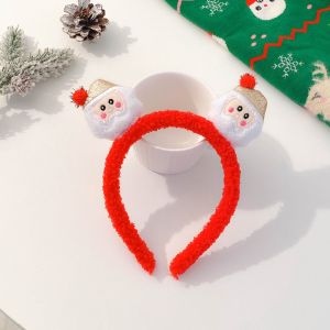 Christmas Headband Santa Claus Headband Dress Hairpin Headdress Kids 圣诞节发箍可爱圣诞老人头箍节日装扮发卡头饰女毛绒压发发卡 M091