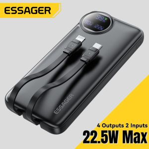 Essager 20000mAh Digital Display Comes With Cable Mobile Charging Bank Top Speed Charging Smart Chip