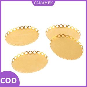 CANAMEK✨ 2 chiếc khay kim loại thu nhỏ phụ kiện trang trí nội thất nhà bếp Nhà búp bê