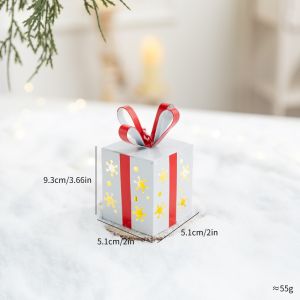 MODERNLUX Luminous Lighted Gift Box Pendant Hanging Rope Iron Xmas Tree Hanging Ornament Nordic Handmade Holiday Hanging Decor