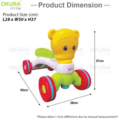 OKURA Baby Walker Toddler Push Walker Education Learning Toy Development Cute Cartoon Shape