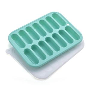 Silicone Freezer Ice Cubes Tray Dessert Baking Mold With Lid For Handmade Treat Kitchen Sausage Maker Mould