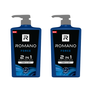 Combo Tắm gội 2 trong 1 Romano 2in1 650g/chai