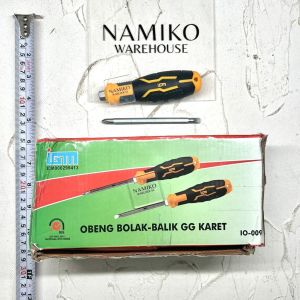 Obeng Bolak Balik gagang karet IGM 8 inch 6 mm
