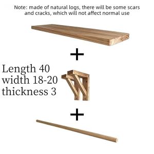 FFBH Solid Wood Organizer Shelf Multifunctional Wall Decoration Storage Shelf Minimalist Aesthetic Creative Wood Rack Home Furniture 2B5Z7
