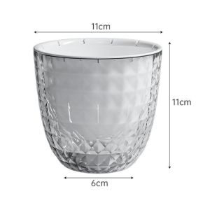 JOKTT Double Layer Self Watering Flowerpot Grey Plastic Succulent Plant Pot Decorative Pot Shatterproof Hydroponics Plants Pot Home
