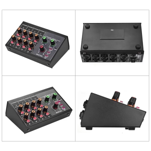 Digital Sound Mixer Stereo AM428A 8 Channel Mixing Consoles Mixer for Recording DJ Networking Live Broadcast Karaoke