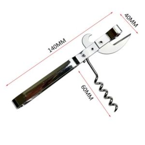 Multifunctional All Stainless Steel Can Opener Beer Bottle Opener Adjustable Manual Jar Opener