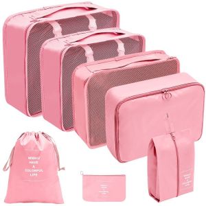 8 In 1 Travel Bag Tas Travel Organizer Bag Pouch Set Storage Luggage Bag Tas Penyimpanan Travel Tas Travel Organizer Koper