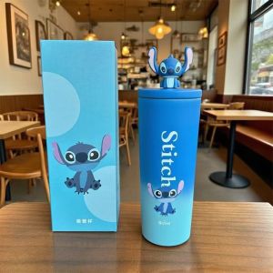 3GGINEII 710มล ถ้วยกาแฟ ดิสนีย์ ตะเข็บ แก้วสูญญากาศ ป้องกันการรั่วซึม ฟลีซ แก้วเก็บความร้อน การเดินทาง