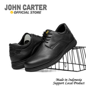 John Carter Alex Sepatu Pantofel Oxford Formal Pria Hitam