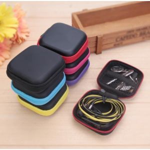 Travel Pouch Dompet Persegi Case Organizer Tempat Headset Koin Kunci Kotak Penyimpanan Charger