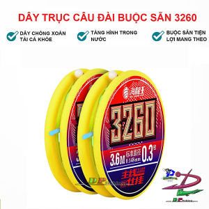 Trục Câu Đài 3260 Trục Buộc Sẵn Cước Câu Cá Tàng Hình Có Đủ Size