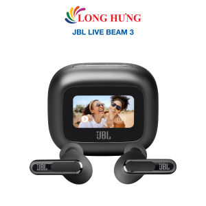 Tai nghe Bluetooth True Wireless JBL Live Beam 3 - Hàng chính hãng - Tính năng chống ồn ANC hiệu quả Trang bị màn hình thông minh có thể điều chỉnh tai nghe mà không cần dùng app Kháng nước kháng bụi IP55