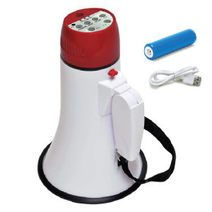 Rechargeable Portable Megaphone Foldable Handheld Loud Speaker with Built-in Siren Recorder Play / Pembesar Suara