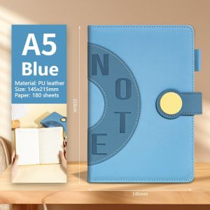 Leather Notebook Business A5 Notebook PU Leather Thick Notepad Writing Notepad Gift School Office Supplies