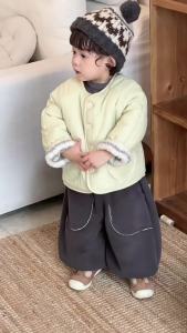 Childrens autumn and winter clothing 2025 Korean-style childrens clothing baby cotton coat winter outfit boys thickened suit