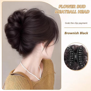 Elegant Wig Hair Clip Fluffy Simulated Wig Ponytail Clip Woman Hairpin Korean Headdress Tool
