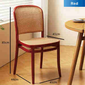 HOUSEN Rattan Chair Imitation Rattan Plastic Chair with Backrest Stackable Chair Dining Chair Coffee Chair Lounge Chair