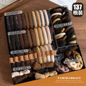 YIN WEI 137pcs head rope set 2025 new high-end rubber band female hair rope high ponytail high elastic and durable hair accessories