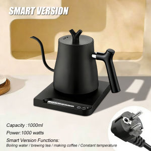 JF 1L Electric Gooseneck Kettle Stainless Steel Electric Coffee Kettle For Drip Coffee Pot