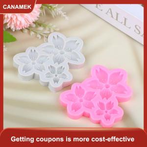 【CANAMEK】 1 khuôn silicon hình hoa sakura 3 ngăn Khuôn làm bánh sinh nhật sô cô la Kẹo mềm trang trí hoa mặt trời