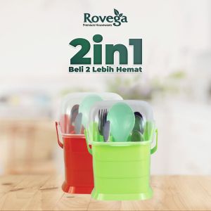 2in1 Rovega Tempat Sendok Plastik Small Spoony Premium Food Grade CHS-2025