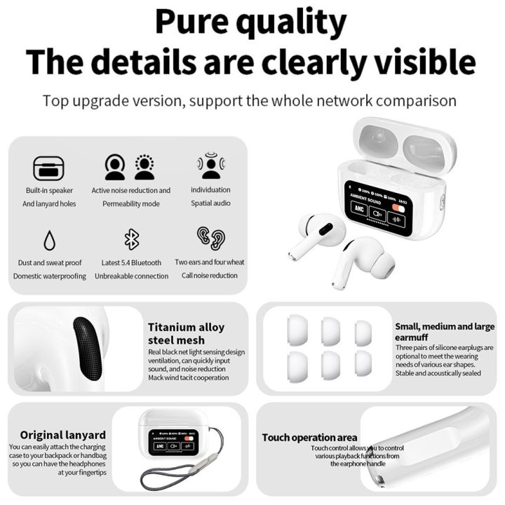 A9%20Pro%20Earphone&Case%20Bluetooth%20Wireless%20Earbuds%20with%20Screen%20Headset%20ANC%20Noise%20Reduction%20Mic%20Call%20Earbuds%20-%20Image%208