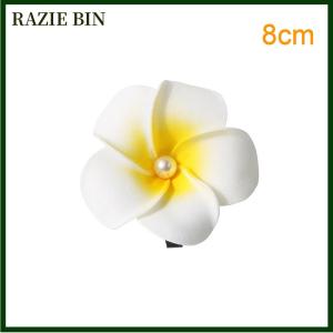 RAZIE BIN 1Pcs Plumeria Flower Hair Clips For Women Girls Hairpins Egg Flower Barrette