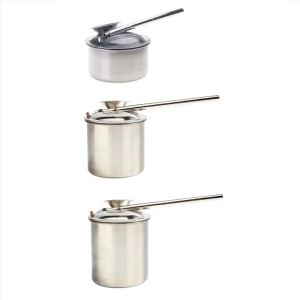 Kirilgu 100ml Pottery Glazes Pots Stainless Steel Clay Tool for Craft Making B8T9H