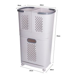 🇸🇬NestHome🇸🇬VINZ Laundry Storage Rack - Laundry Basket/ Storage Basket/ Clothes/ Organizer