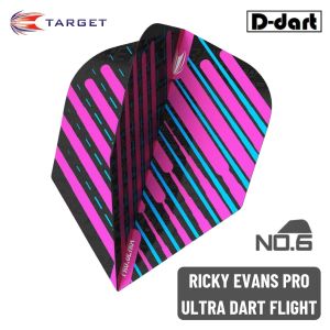 TARGET DARTS FLIGHT- RICKY EVANS PRO.ULTRA NO.6 (Shape) Dart Flights 3Pcs/Pack