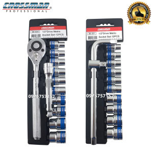 Bộ khẩu sửa chữa xe máy 12 chi tiết thép Cr-V cao cấp Crossman U.S.A